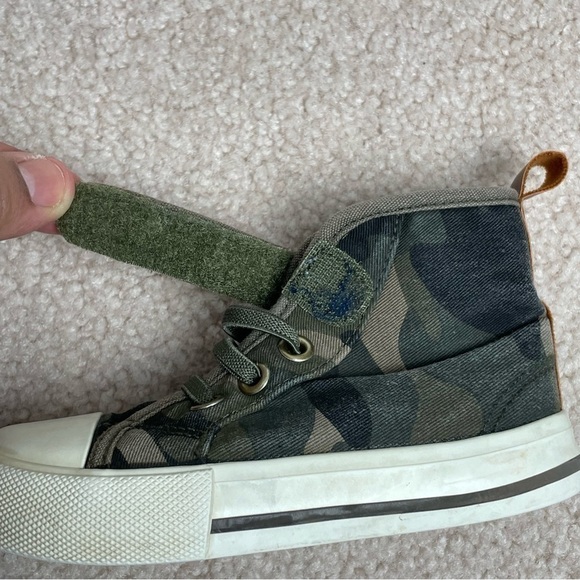 Joe Fresh Hi-Top Green Camo Unisex Sz 8 - Picture 6 of 12